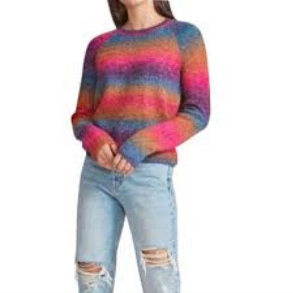 BB Dakota + Steve Madden Colorful Ombre Crewneck Knit Sweater Size Small, NWT - Picture 1 of 5